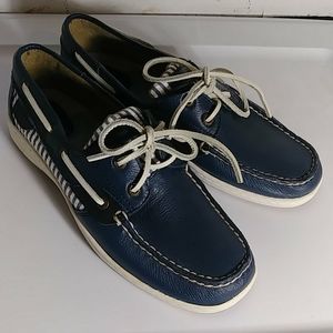 Sperry topsider boat shoes nautical blue